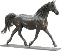 Sally Arnup FRBS, ARCA (1930-2015) ‘Arab Horse Aslan’ A monumental work in bronze on a bespoke