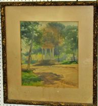 Onorato Carlandi (Italian, 1848-1939) - 'Villa Borghese, Rome' (1898), watercolour on paper,