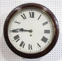 A 19th century mahogany wall clock with 12’ dial.