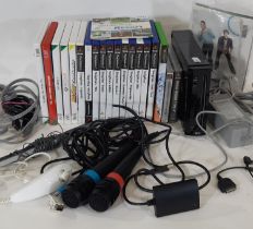 Retro gaming bundle comprising Nintendo Wii, Sing Star microphones, various games for Wii,