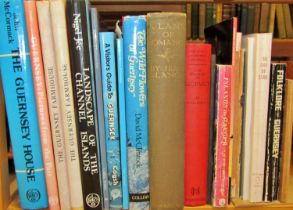 Collection of Guernsey history and literature (15+) including A Land of Romance by Jean Lang, The