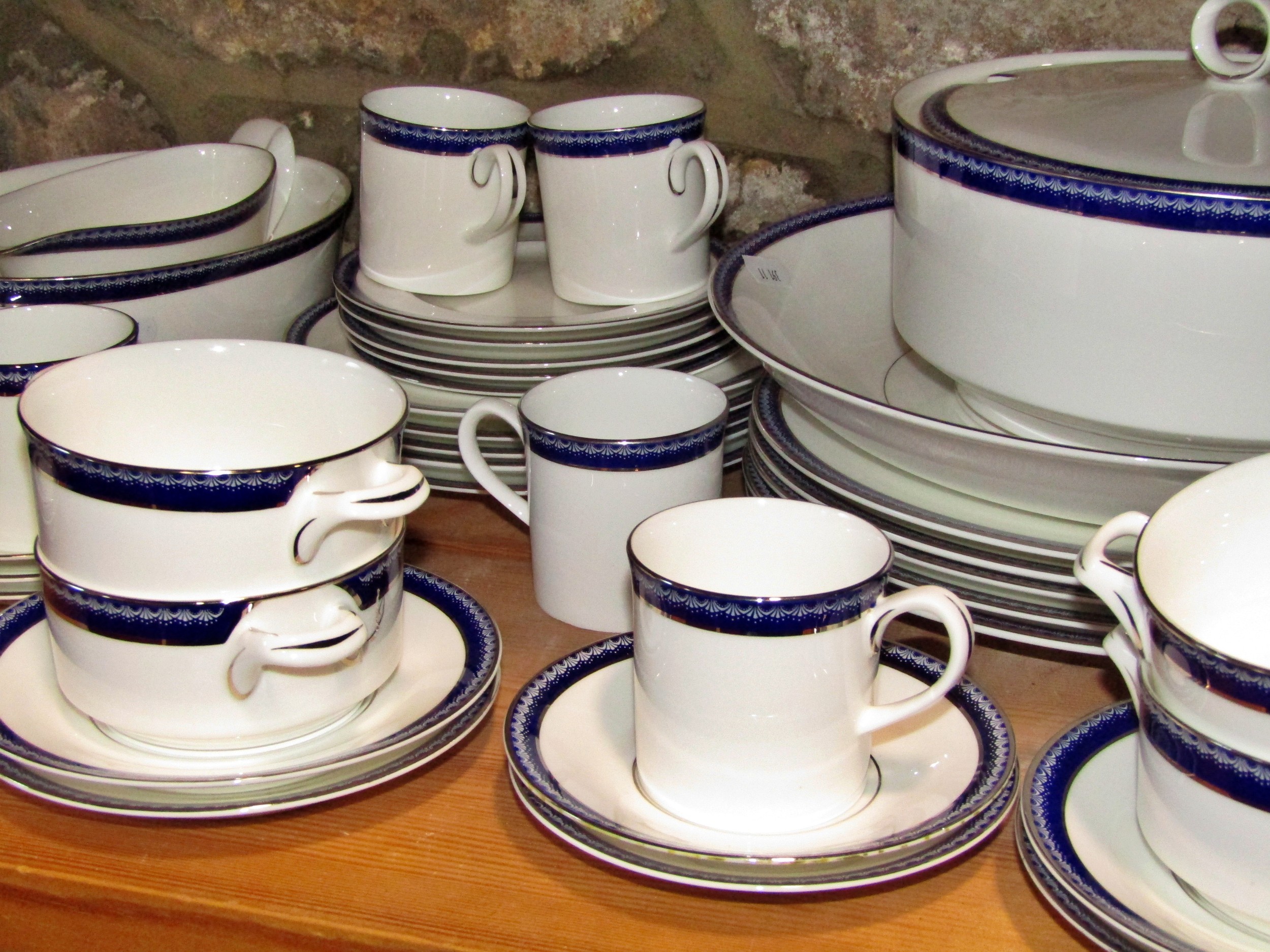 A collection of Royal Worcester Avalon dinnerware comprising dinner plates, side plates, tureens, - Image 3 of 6