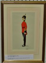 Military Interest - Six framed prints and paintings, to include: C.M. Tuffnel - 'Royal West Kent