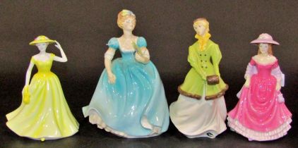 27 Doulton, Coalport, Royal Dux, and Worcester figures, all female in full length gowns