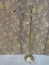 Brass lamp standard with disk base