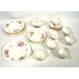 Royal Crown Derby "Posies" pattern tea set comprising 6 teacups with saucers, 6 side plates, 6