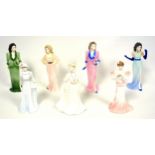 Coalport figures, ladies, various, tallest H.21cm. (7). Condition report: all good