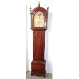 William IV longcase clock with a painted arch dial inscribed "R Manwaring, Wadhurst", with a seconds