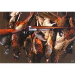 Christian Schwetz (1967-2022), Two hunting scenes depicting shotgun and hung game, photographic