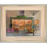 Deborah Jones (1921-2012), Study of an Antique Shop Frontage "A & L Mayberry", oil board, signed,