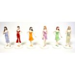 Coalport figures, "Birthstone collection", various, tallest H.19cm. (6)