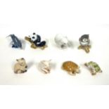 Lladro figures of animals, various, largest W.10cm. (8)