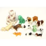 Sylvac, Beswick, and other figures of various breeds of dogs, largest H.23cm. (12)