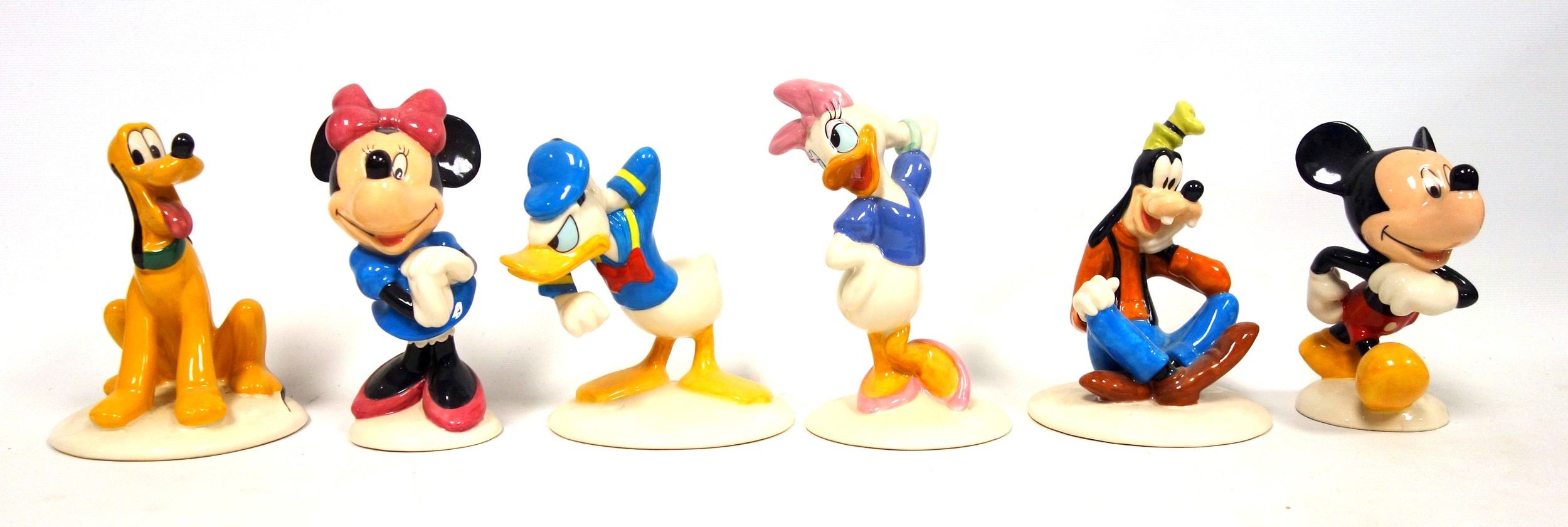 Royal Doulton "Mickey Mouse Collection", 6 figures, tallest H.13.5cm. (6)