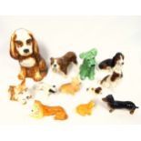 Sylvac, Price, and other figures of various breeds of dogs, largest H.27cm. (12)