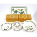 Portmeirion "Botanic Garden" pattern part service comprising 9 plates, Dia.26.6cm; 8 dessert plates,