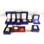 6 Halcyon Days commemorative and limited edition enamel boxes, including 400th anniversary of