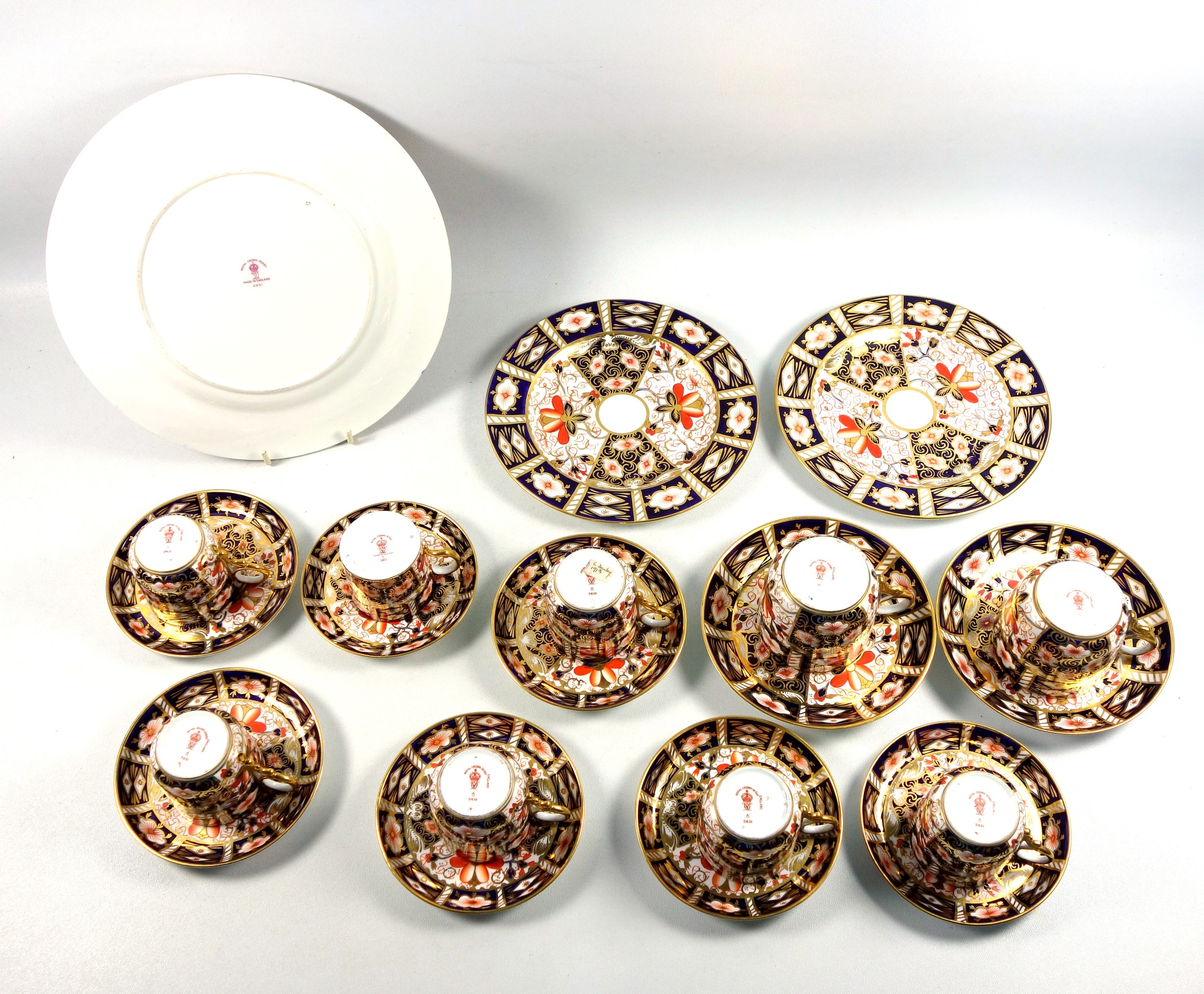 2 Royal Crown Derby bone china Imari pattern trios, 6 coffee cups and saucers, a coffee can and - Image 3 of 3