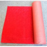 Very large roll of fuschia coloured velvet finish bookcloth, labelled "Dainel SG Grenadine 28157",