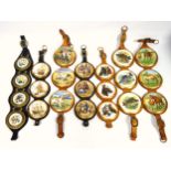 Sylvac, Coalport, and other ceramic pot lids, some unmounted, largest 15 x 12cm. (a lot)