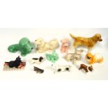 Sylvac, Beswick, Royal Doulton and other figures of various breeds of dogs, largest W.23cm. (12)