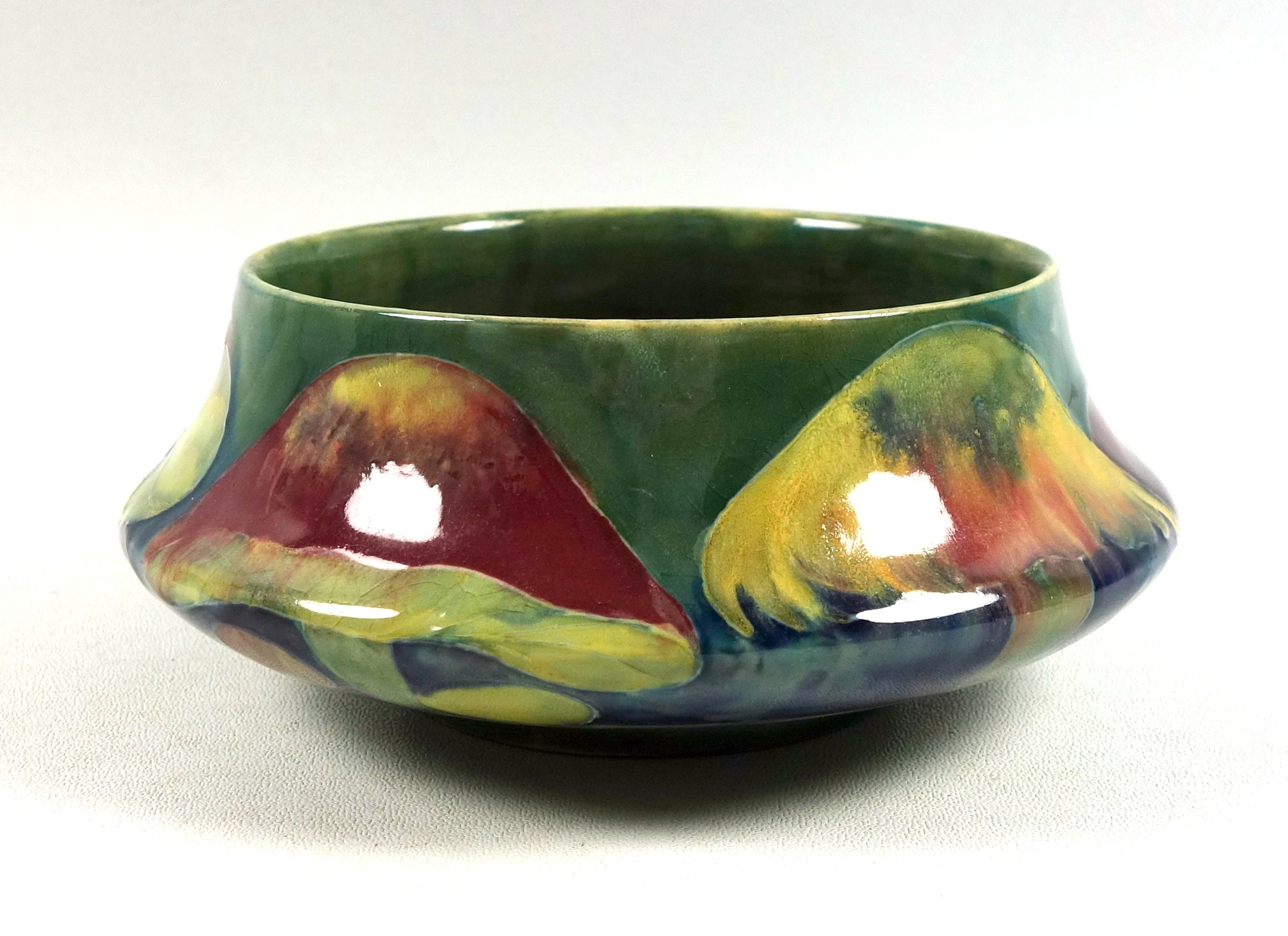 William Moorcroft "Claremont" pattern bowl, of footed squat shouldered form, decorated with - Image 2 of 6