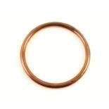 9ct gold bangle by Charles Horner, Chester, 10.5grs, (marks rubbed, a/f)