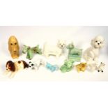 Sylvac, Beswick, Price, and other figures of various breeds of dogs, largest H.20cm. (12)