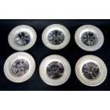 11 Victorian frosted and cut glass ice plates, Dia.18cm; 17 other star cut plates, and 4 cut