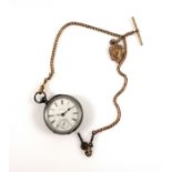 Late 19th century pocket watch with a white enamelled dial inscribed "Seth Thomas", enclosing an