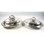 Silver plated entrée dish with removable handle, engraved with owl crest "Sapientia Dei Donum", W.