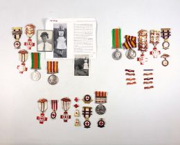 Red Cross service medals - Mrs. E.M. Clarke, British Red Cross Society Defence Medal .