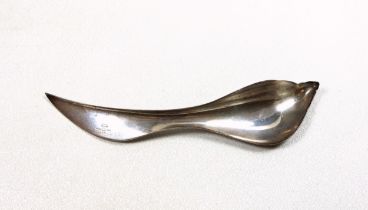 Georg Jensen novelty Danish silver "Wag Tail" letter opener, by Alan Scharff, London Import Marks