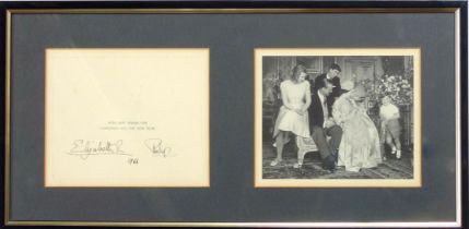 Of Royal Interest: H.M. Queen Elizabeth II and H.R.H. The Duke of Edinburgh, signed 1964 Christmas