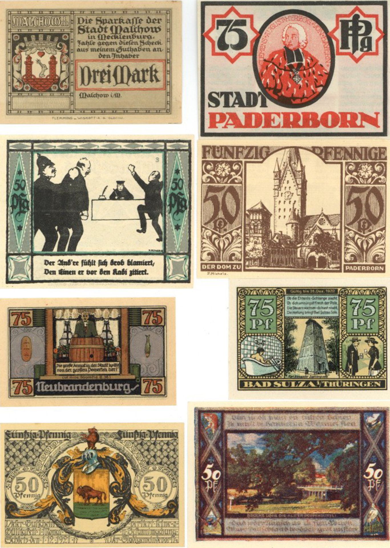 Notgeld altes Album mit ca. 1200 Serienscheinen 1917 bis 1921