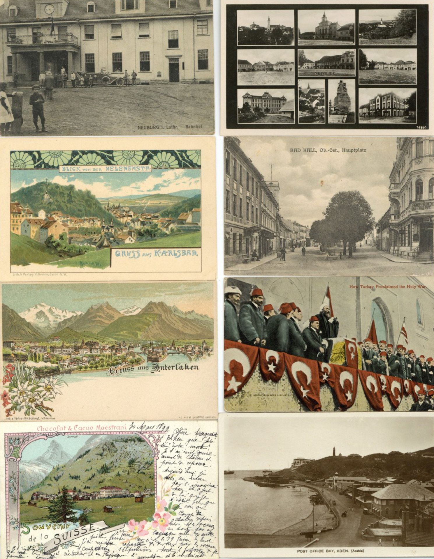 Ausland Partie von ca. 600 Ansichtskarten Schwerpunkt Schweiz I-II