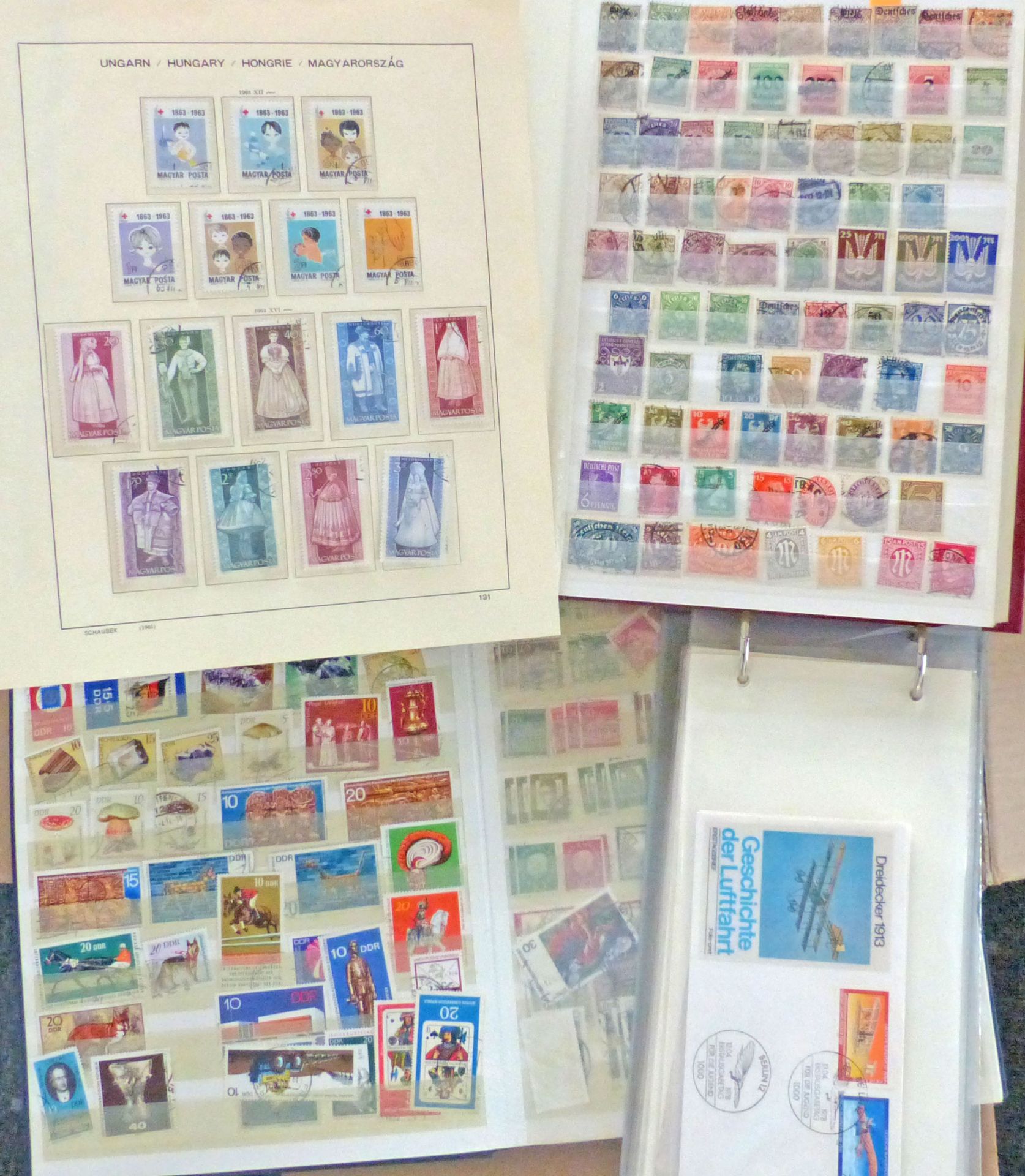 Philatelie Wunderkiste Briefe, FDC, Briefmarken, Briefinhalte, Alben, Vordrucke, von alt bis neu