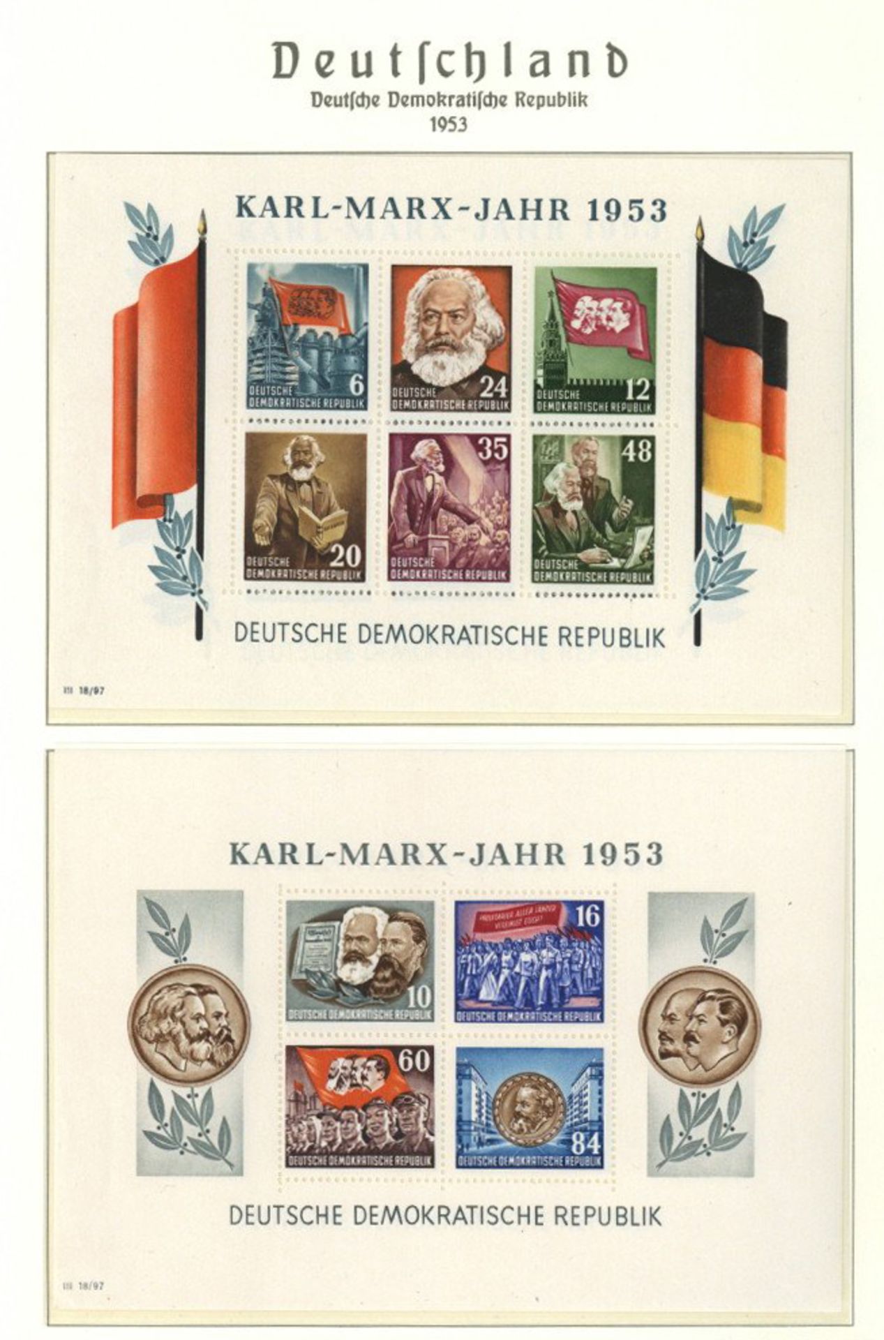 SBZ/DDR 1945-68, meist ** Sammlung im Leuchtturm-Vordruckbinder, anfangs teils *I**,