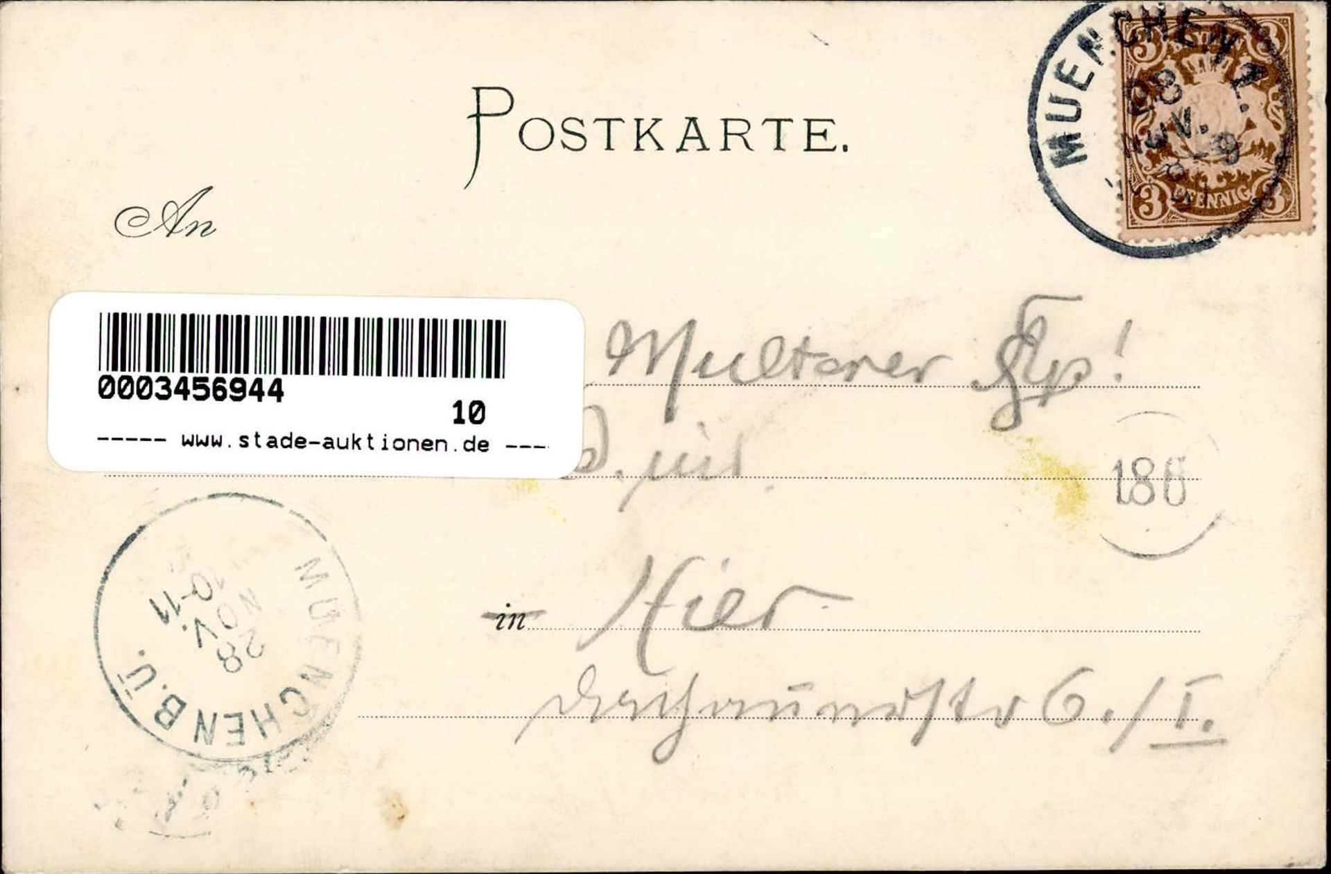 Studentika München (8000) Apollo sei's Panier 1897 I-II (Randmangel) - Image 2 of 2