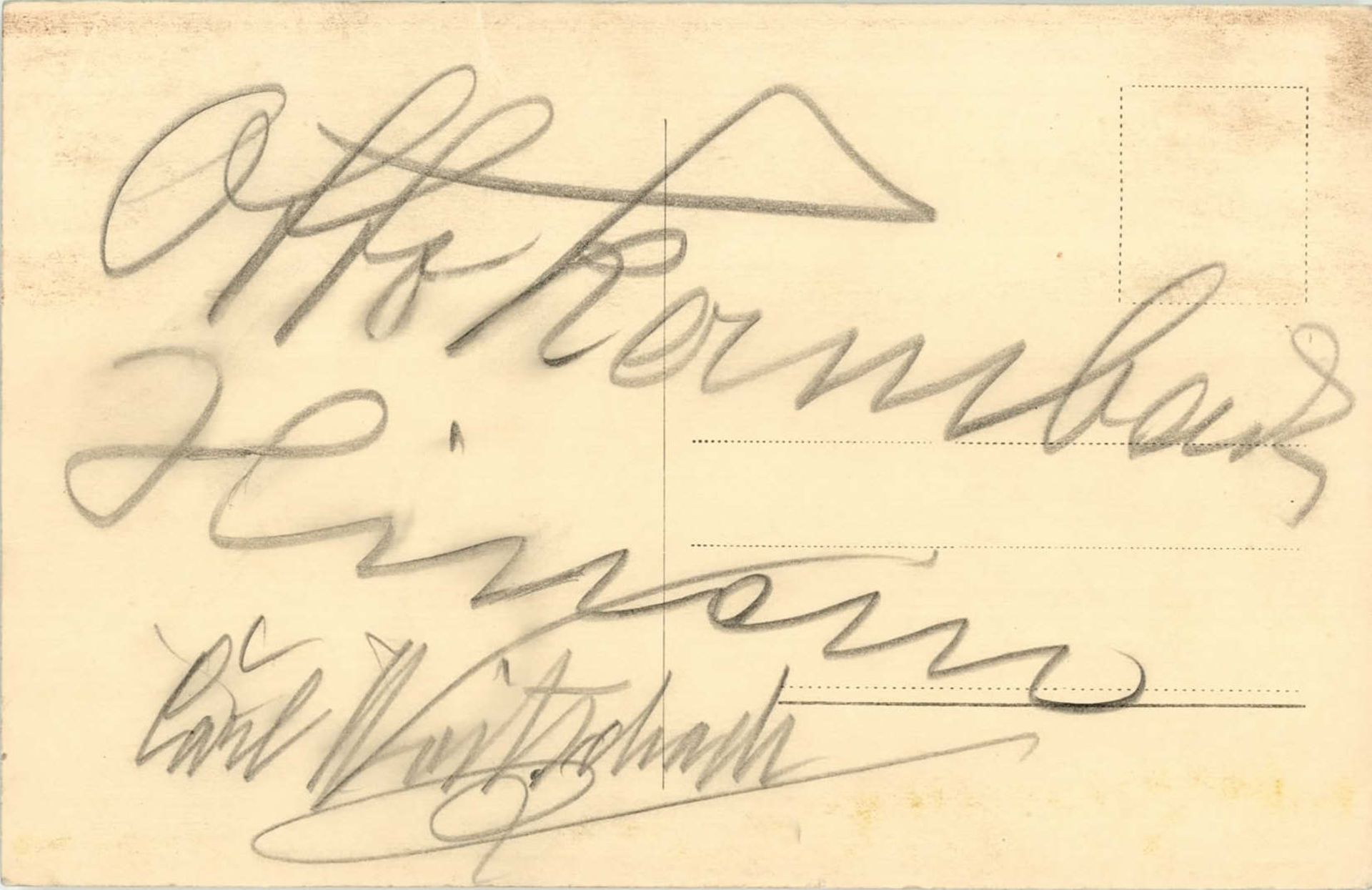 Autograph/Autogramme Kermbach, Otto Orchestergründer rs. mit Unterschrift sowie 2 weiteren - Bild 2 aus 2