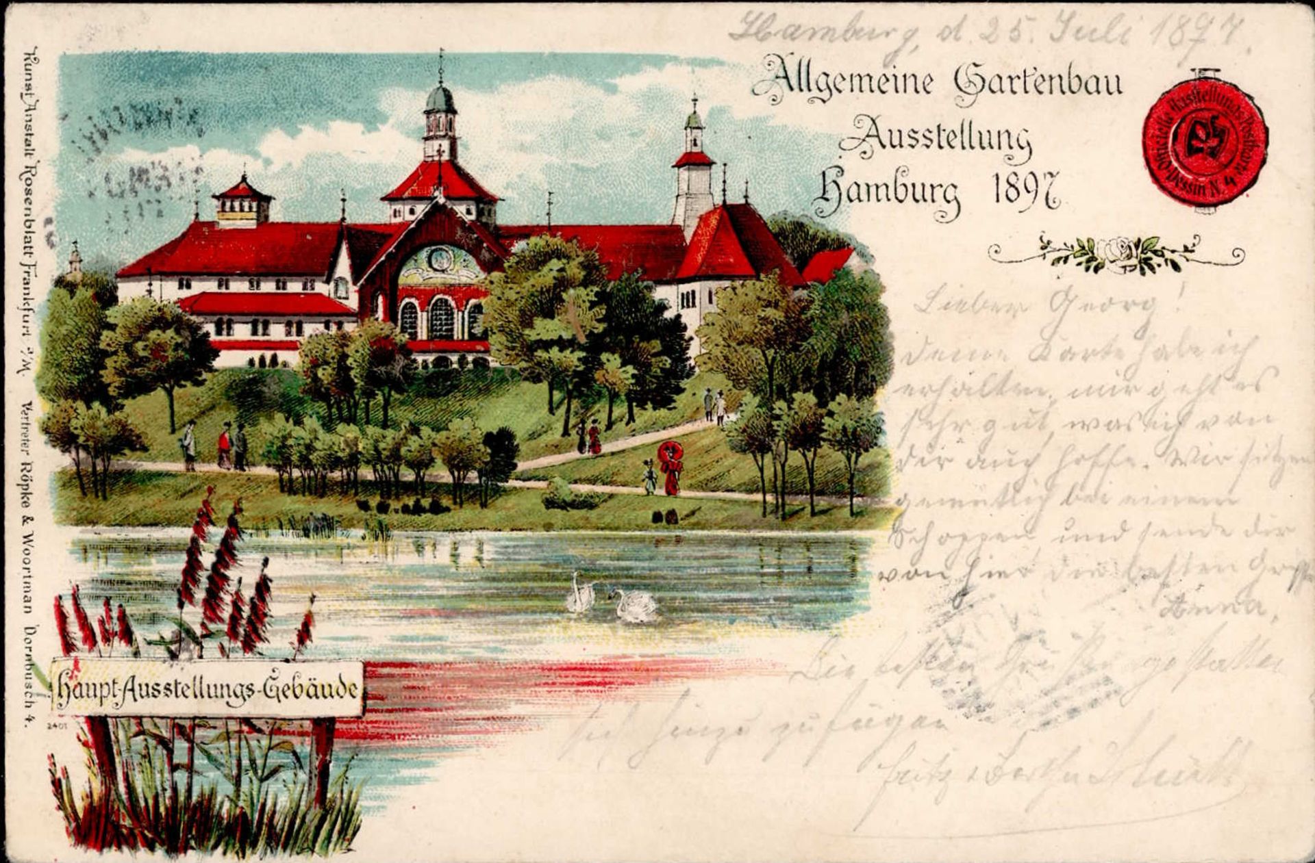Landwirtschaft - GARTENBAU-AUSSTELLUNG HAMBURG 1897 mit S-o I