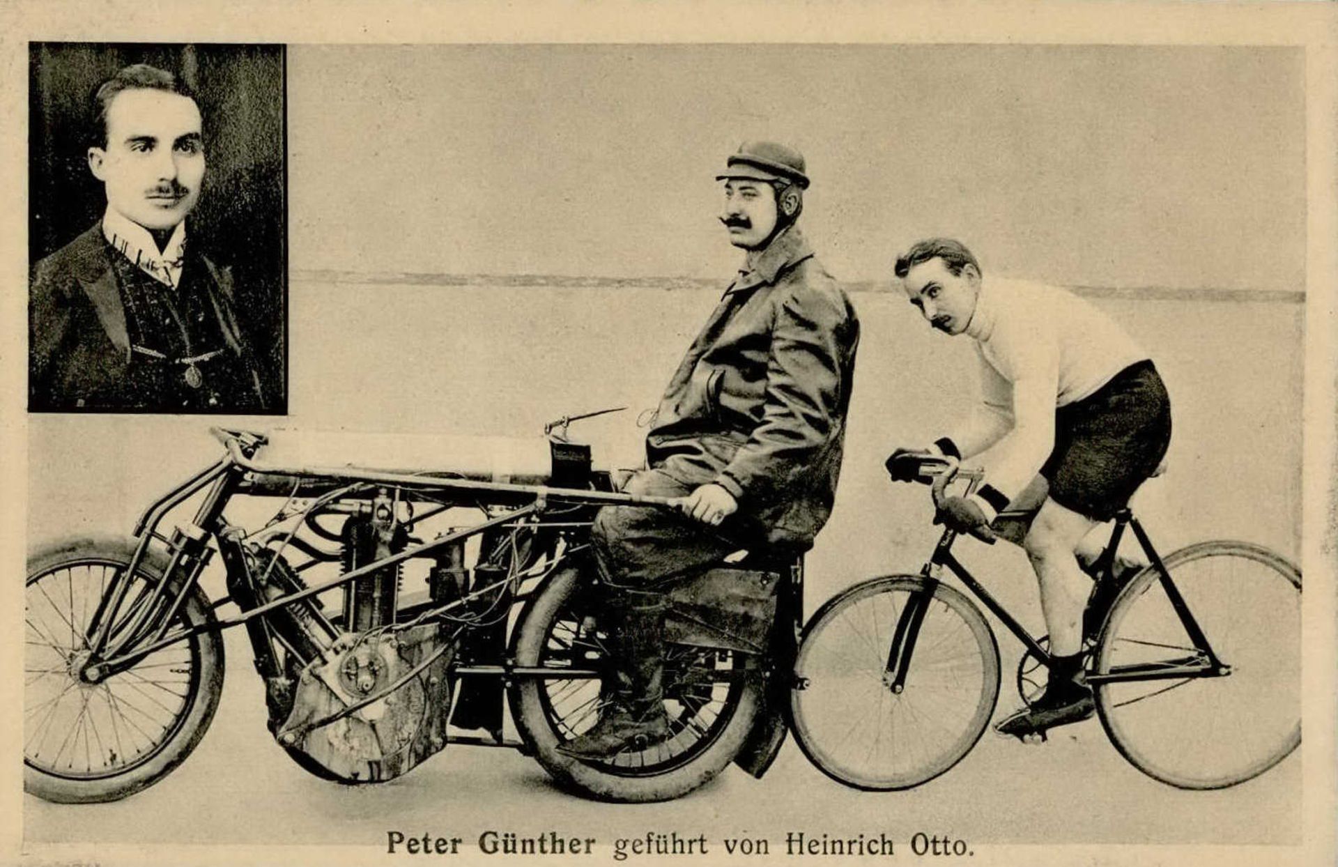 FAHRRAD - Radrennen Peter GÜNTHER geführt von Heinrich Otto LEIPZIG 1908 I