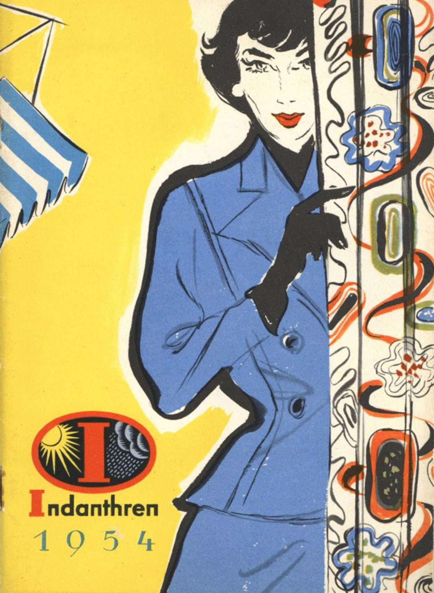 Indanthren Sortiments-Katalog 1954 + 7 Ansichtskarten in unterschiedlicher Erhaltung