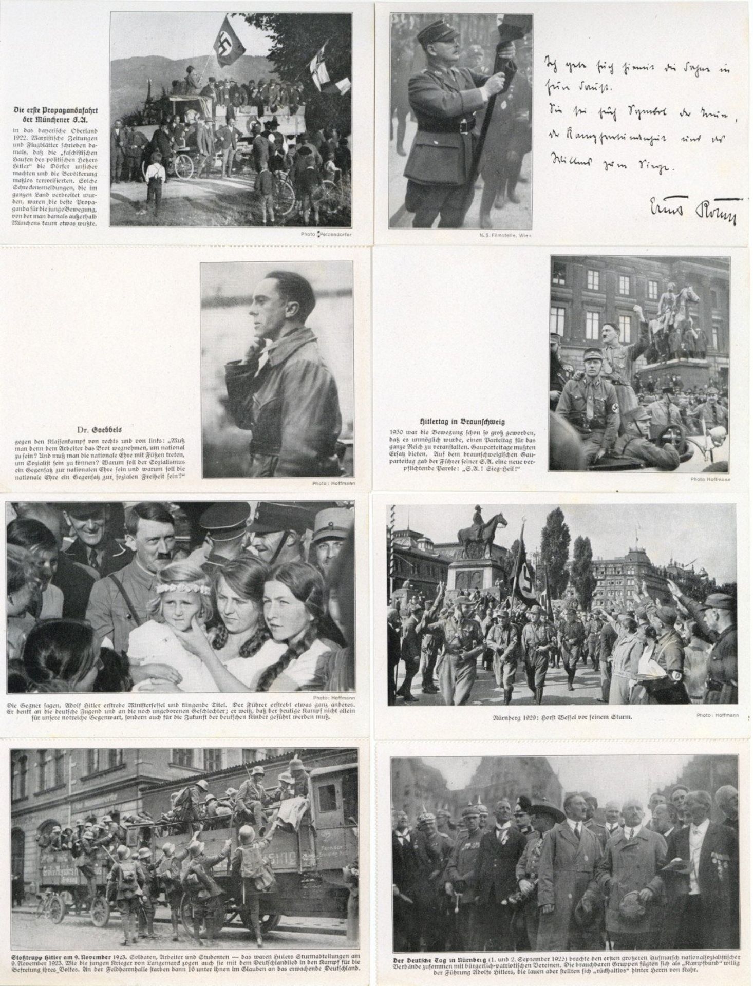 Propaganda WK II - NS-VORLÄUFER/KAMPFZEIT 20 versch. Propagandakarten aus Serie DEUTSCHLAND ERWACHE!