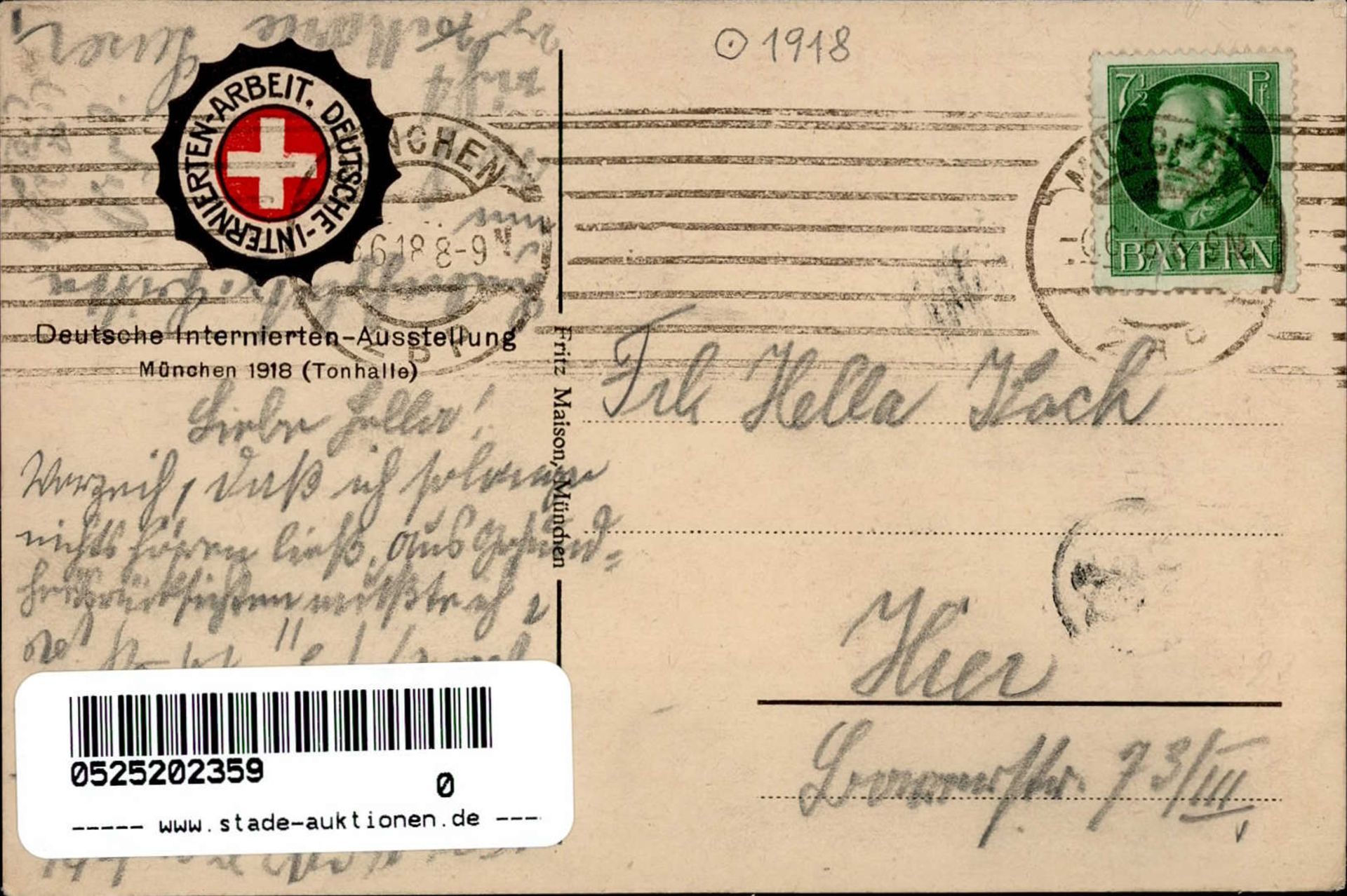 Hohlwein, Ludwig München Deutsche Internierten Ausstellung 1918 signiert I-II - Image 2 of 2