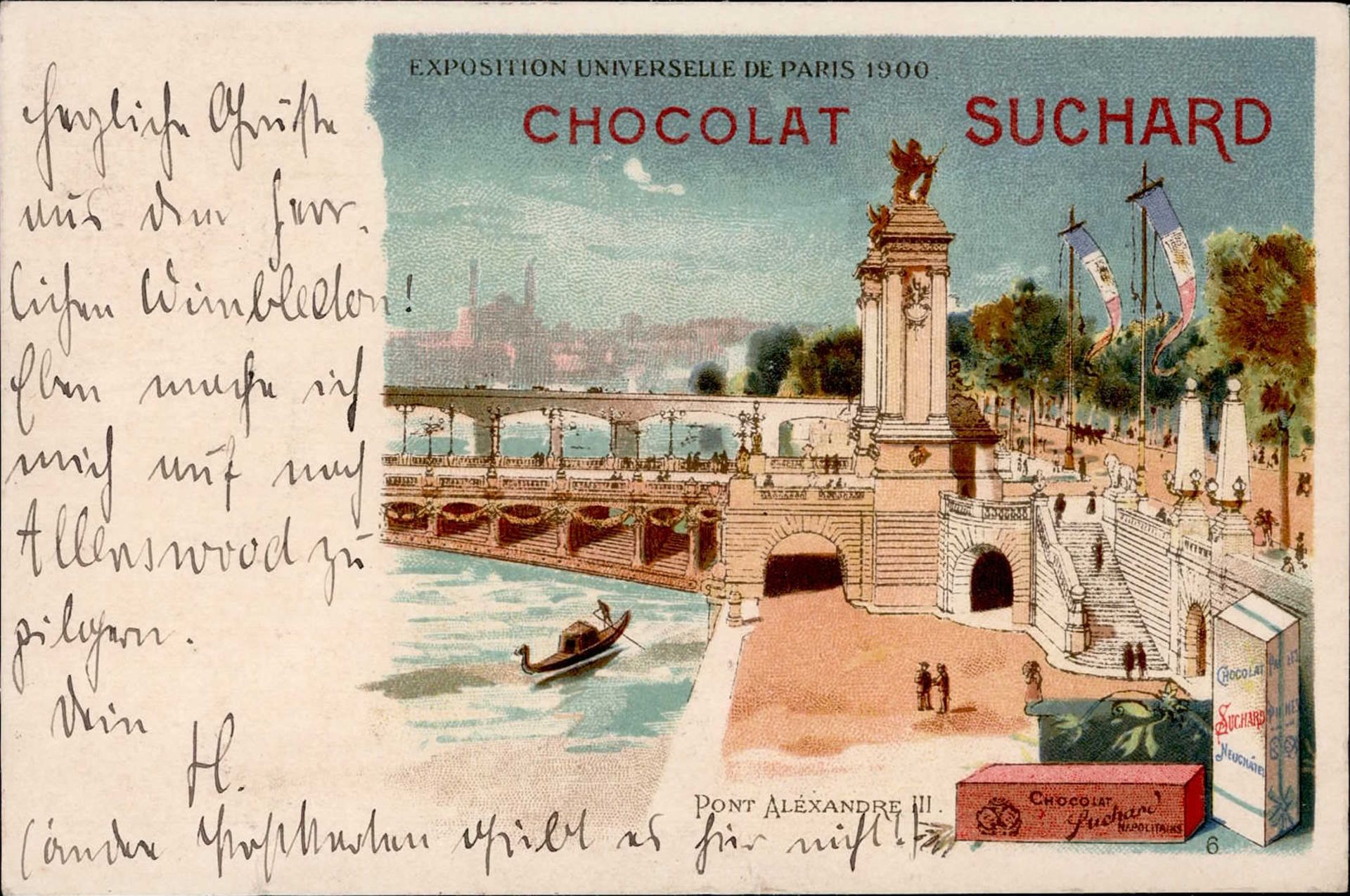 Werbung Chocolat Suchard Exposition Universelle de Paris 1900 I-II