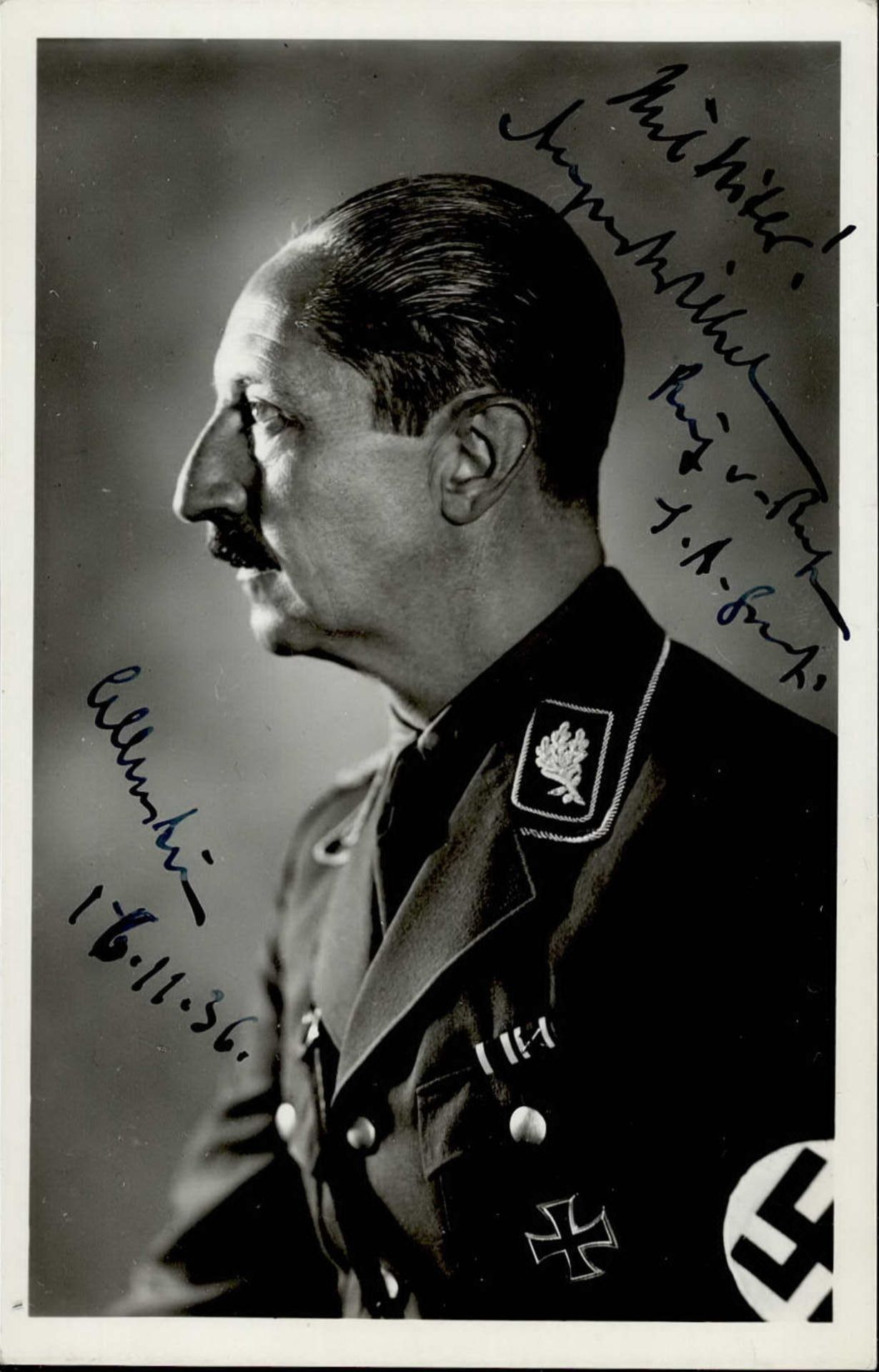 WK II SA-Gruppenführer August Wilhelm Prinz von Preussen mit Original-Unterschrift 1936 I-II