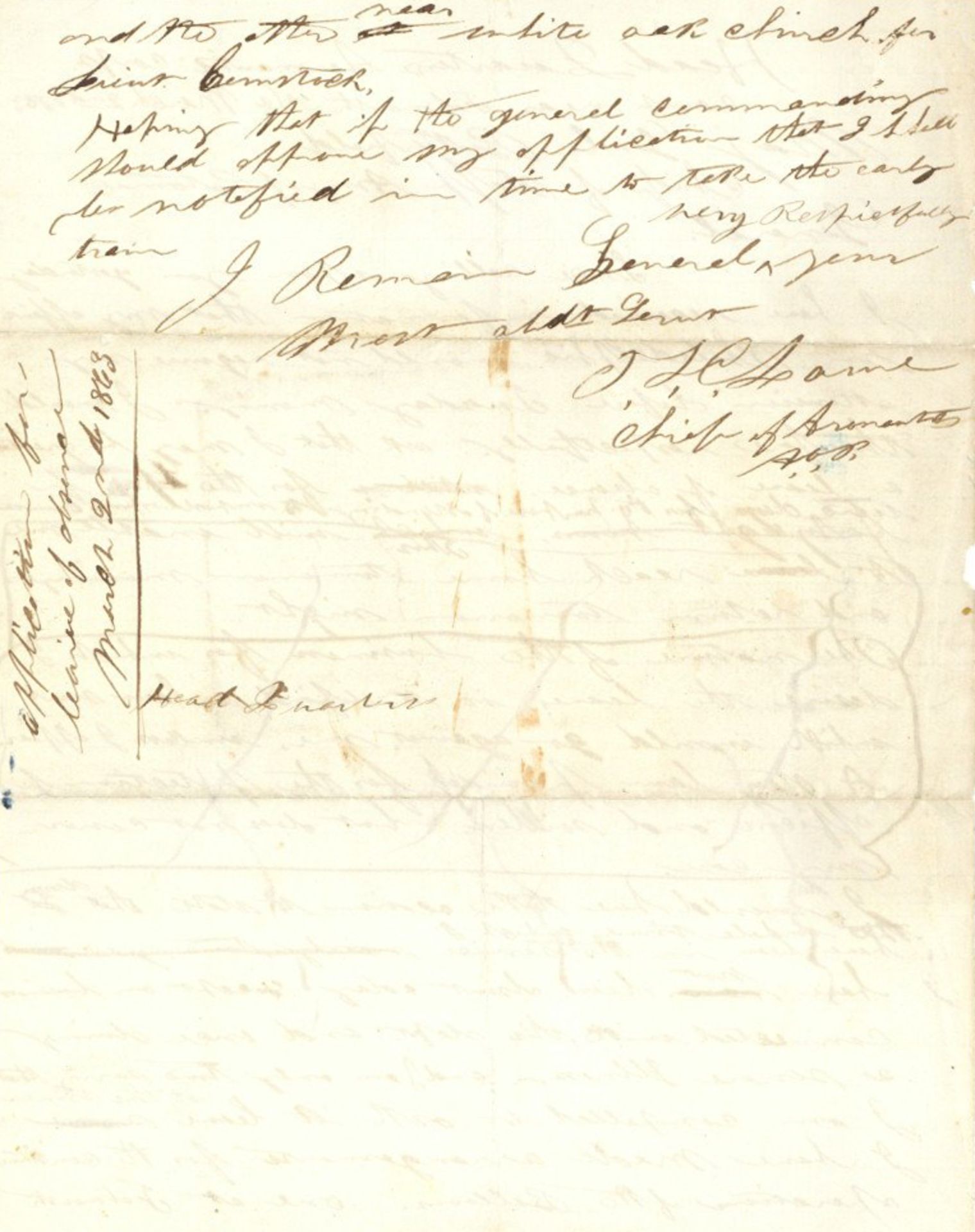 Amerikanischer Bürgerkrieg American Civil War. Original Brief vom 2. März 1863 vom Chief Aeronaut of - Bild 2 aus 2