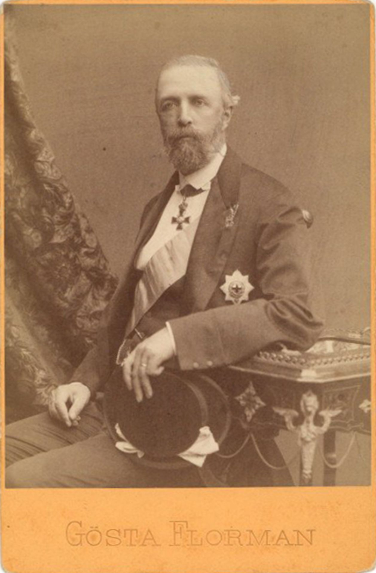 Adel - Kabinett-Foto (ca. 11x16,5cm) GÖSTA FLORMANN KÖNIG von SCHWEDEN I-II