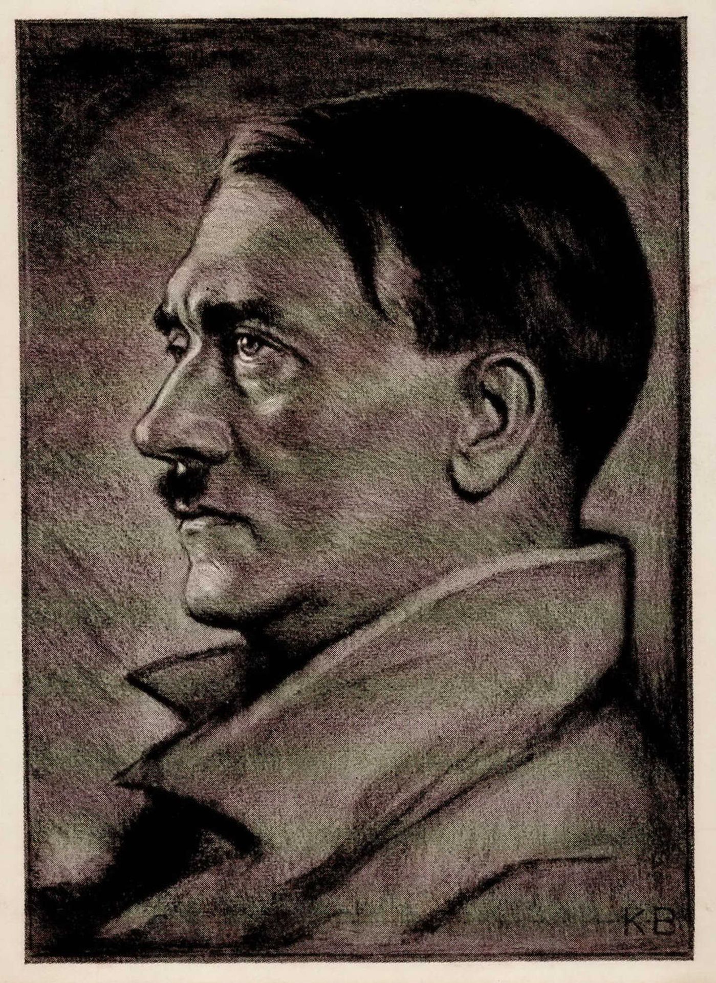 Hitler Künstlerkarte sign. Karl Bauer I-